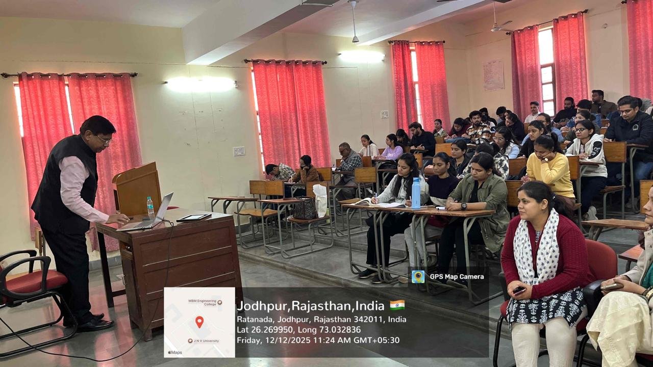 Classroom academic session with students.